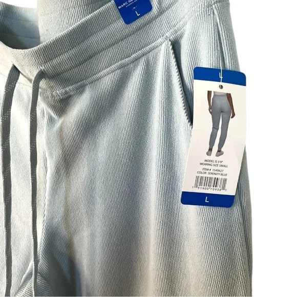 Marc New York baby blue sweatpants size L NWT D-11 - Picture 7 of 7